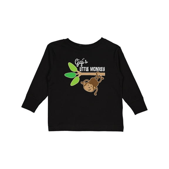 Inktastic Gigi's Little Monkey Grandchild Boys or Girls Long Sleeve Toddler T-Shirt