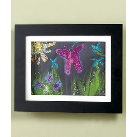 Easy Change 9x12 Artwork Frame w/Storage Black Holds 50 Pcs Kid Hanging Art