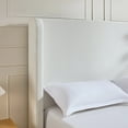 thumbnail image 6 of Noble House Harper Queen Upholstered Bed Frame, 54" Tall Chenille Headboard with Curved Wingback, Cream White, 6 of 12