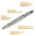 thumbnail image 5 of Uxcell 2pcs Magnetic Double Ended Screwdriver Bit 6mm PH2/SL6 2.56" Length 1/4" Hex Shank S2 Steel Phillips Cross Slotted Flat Screw Driver Bit, 5 of 8