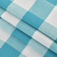 thumbnail image 2 of 3 Pc Cotton Classic Country Farmhouse Kitchen Window Curtain - Sky Blue & White Buffalo Check Tier & Valance Set, 54" x 18" / 27" x 36", 2 of 5