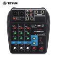 thumbnail image 1 of Mezclador de sonido de Audio portátil de 4 canales Mini consola Kuymtek de mezcla DJ compatible con Bluetooth USB con alimentación fantasma de 48V para reproducción de gra, 1 of 9