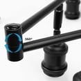 thumbnail image 3 of FSLiving J-Type Track Lights Adjustable Dimmable Track Lighting Industrial Matt Black Flexible Foldable Arms Halo Track Ceiling Light Fixture for Kitchen Spotlight Customizable DIY Project 6 Lights, 3 of 8