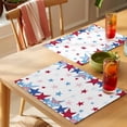 thumbnail image 4 of 4th of Placemats Set of 8, July Patriotic Independence Day Red Blue American Flag Star Non-Slip Place Mats Washable Table Mats for Kitchen Dining Table Decorations Indoor/Outdoor, 4 of 9
