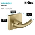 thumbnail image 3 of KRAUS Ventus Bathroom Robe and Towel Double Hook in Brushed Gold, 3 of 9