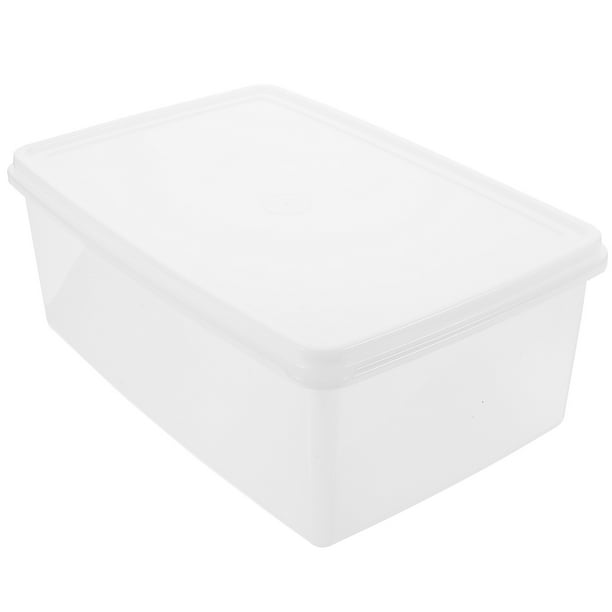 Contenedor de plástico transparente rectangular de una sola capa de 2,1 L para alimentos secos con tapa para cocina y bar.