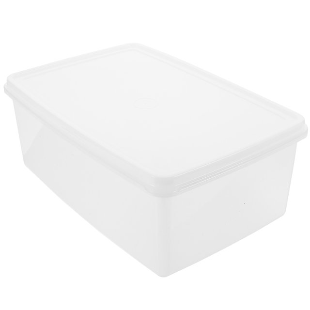 GOOHOCHY Contenedor de plástico transparente rectangular de una sola capa de 2,1 L para alimentos secos con tapa para cocina y bar.