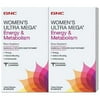 GNC Womens Ultra Mega Energy and Metabolism Multivitamin 90 Caplets - 2 Pack