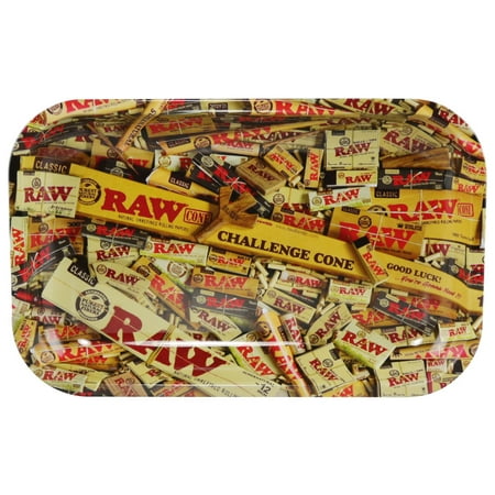 Raw Rolling Tray - Rolling Paper Design - Small / (The Best Rolling Papers)