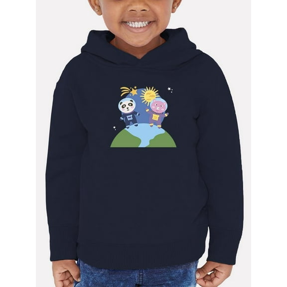 Panda And Pig Astronaut Hoodie Toddler -Image by Shutterstock,  5 Toddler