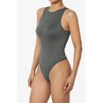 thumbnail image 3 of TheMoogan Women's Ribbed Seamless Thong Tank Bodysuit Sleeveless Leotard One-Piece Top, 3 of 7