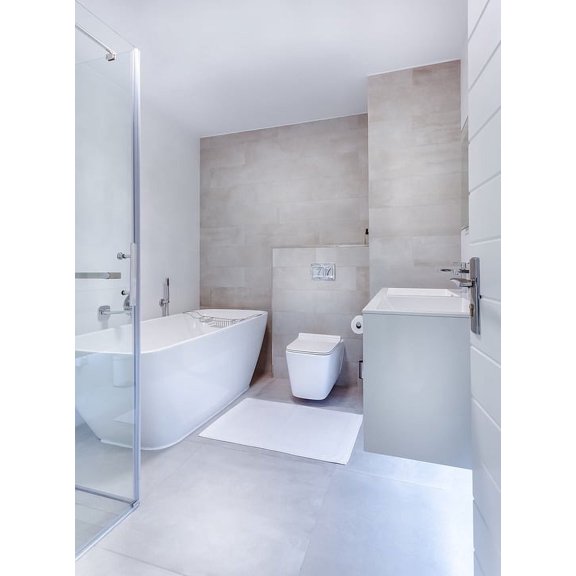 100% Turkish Cotton White Luxury Bath Mat Floor Towel Set (10 Pack)