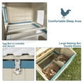 thumbnail image 6 of Chicken Coop, Wooden Backyard Hen House Indoor Outdoor for 6-8 Chickens, 2 Story Poultry Cage with Waterproof PVC Roof, Run, Chicken Nesting Box, Removable Trays Easy Clean, White, 6 of 7