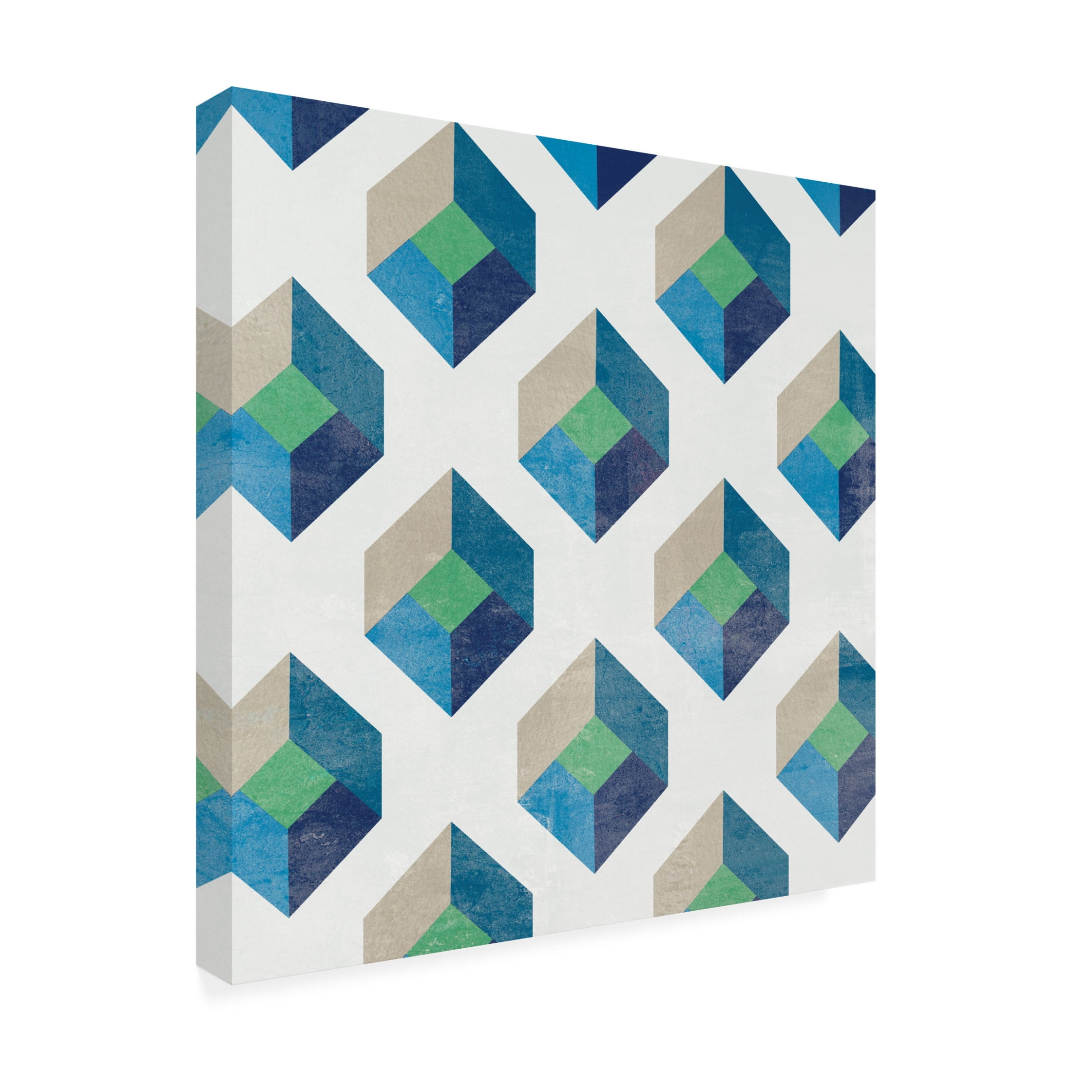 Canvas Wall Art - Melissa Wang 'Little Cubes II' Wall Art for Living Room, Bedroom, or Office Décor by Trademark Fine Art - 35 x 35 Inches