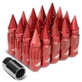 thumbnail image 1 of J2 Engineering LN-T7-012-125-RD J2 Engineering 7075 -T6 Forged Aluminum M12 x 1.25 16Pcs 80mm Height Spiky Cap Lug Nut Set w / 4Pcs Lock+Key Red, 1 of 6