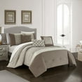 thumbnail image 2 of Malda 6 Piece Comforter Set Jacquard Geometric Diamond Pattern Color Block Design Bedding, 2 of 10
