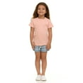 thumbnail image 4 of Cudlie Girls’ 5-Pack Short Sleeve T-Shirts, Soft Cotton Tees in Solid Vibrant Colors, Sizes 12M–4T, 4 of 11