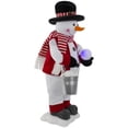 thumbnail image 3 of Northlight Lighted and Animated Musical Standing Snowman Christmas Figure - 24", 3 of 5