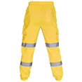 thumbnail image 2 of Pantalones de trabajo de seguridad para adultos Pantalones de chándal de cintura elástica de alta visibilidad Viz FYellow2XL, 2 of 3