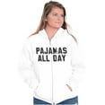 thumbnail image 4 of Pajamas All Day Slacker Lazy Unisex Fleece Graphic Zip Up Hoodie Brisco Brands 2X, 4 of 5