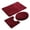 Red, variant on CJC 3-Piece Bath Rugs Set Solid Color Bathroom Rug Contour Mat Toilet Lid Cover (Gray)