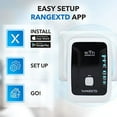 RangeXTD WiFi Extender Up To 300mbps 2.4GHz WiFi Booster, Router, and