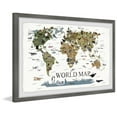 thumbnail image 2 of Marmont Hill World Map of Animals Framed Wall Art, 2 of 6