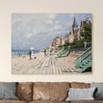 thumbnail image 3 of The Beach Boardwalk at Trouville by Claude Monet Canvas Wall Art Print, 3 of 4