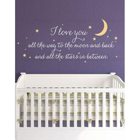 I Love You All The Way Quote Lettering Wall Decal