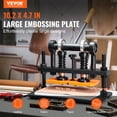 thumbnail image 2 of VEVOR Leather Cutting Machine, 10.2 x 4.7 in Embossing Plate Manual Die Cutter, 0.47 in Pressure Stroke Leather Embossing Machine, Dual Guide Shafts Die Cut Machine for Various of Materials, 2 of 9