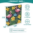 thumbnail image 3 of FORMRS 3 Ring Binder 1.5 inch with Pockets Clip Board 200 Sheets Capacity, Flamingo Floral Pattern, 3 of 8