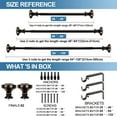 thumbnail image 4 of Urbanest 1" Diameter Alloy Steel Designer Single Curtain Rod – Elegant Drapery Hardware, Heavy-Duty Cast Iron Window Treatment Rod, 28" to 48", Oil-rubbed Bronze (ORB), 4 of 6