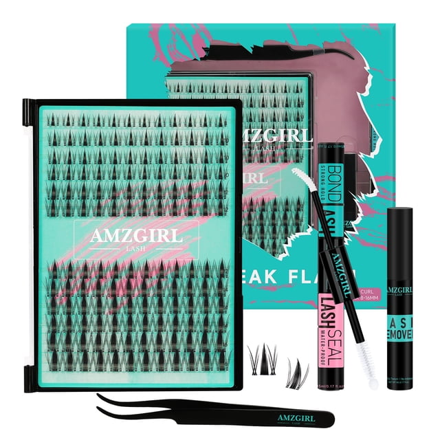 Kit de extensión de pestañas AMZGIRL LASH Manga Lash Clusters 144 piezas