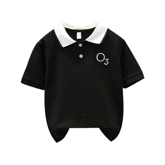Boys' Polo Shirt Solid Shirt for Boys Rugby Shirt with Short Sleeves 13-14 Years Boys Fashion