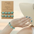thumbnail image 5 of Bohemian Turquoise Turtle Bead Bracelet Adjustable Hand Woven Vintage Bracelet With Card For Women Men Beach Jewelry, 5 of 7