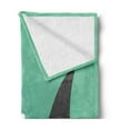 thumbnail image 2 of Shark Soft Flannel Fleece Blanket, Shark Love Themed Creepy Dead Skull Head with Bones and Animal Fun Dangeraous Design, Cozy Plush for Indoor and Outdoor Use, 50" x 60", Green White, by Ambesonne, 2 of 5