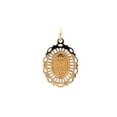 thumbnail image 2 of Brilliance Fine Jewelry 14 KT Yellow Gold Oval Two Sided Miraculous Filagree Frame Medal, 2 of 3