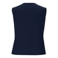 thumbnail image 6 of Womens Front Button Vest Solid Shawl Collar Back Tie Detail Casual Outerwear Layering Navy L, 6 of 6