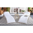 thumbnail image 2 of SAFAVIEH Carew Outdoor Patio 3 Piece Sun Lounger Set, Beige/White, 2 of 15