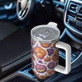 thumbnail image 6 of Modern 40oz Tumbler– Stainless Steel Insulated Tumbler with Handle and Straw, Large Capacity Travel Cup for Hot & Cold Drinks, 6 of 7