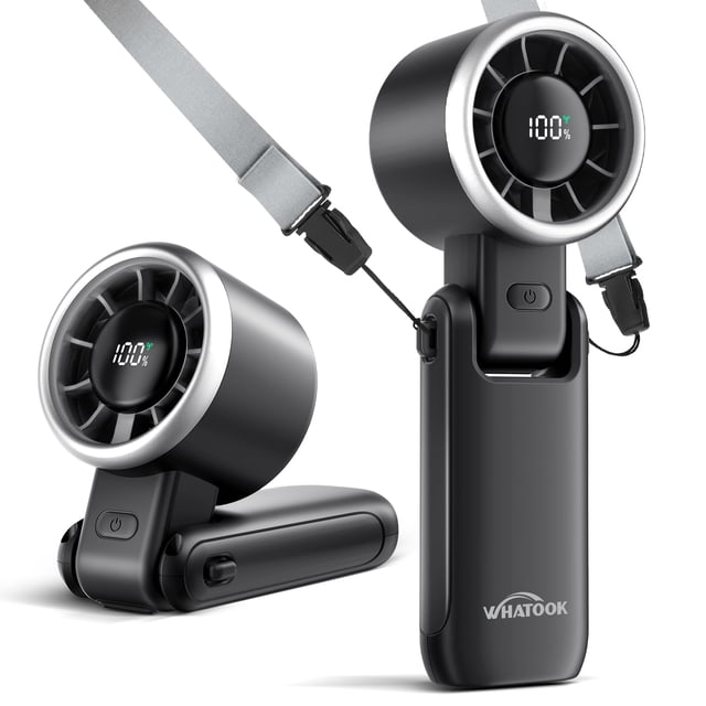 Ventilador portátil WHATOOK Recargable Mini 4000mAh 5 Velocidades
