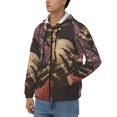 thumbnail image 3 of Uemuo Eerie Skull Holding Another for Men's Fashion Full-zip Hoodies & Sweatshirts with Kangaroo Pocket, Zip-up Hooded Sweatshirt, Moisture Wicking & Breathable-Small, 3 of 5