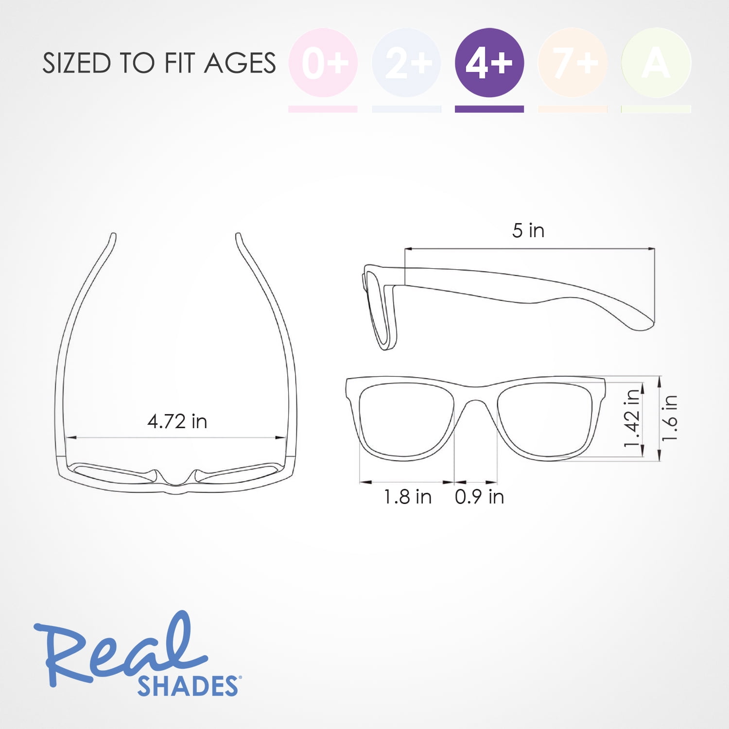 Real Shades Kids Switch Unbreakable Color Changing Kids Sunglasses Age 4+