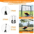 thumbnail image 5 of Infans 32" x 60" Large Tree Swing, Outdoor Swing Made of Oxford Fabric & PP Cloth & Steel Multi-Color, 5 of 7