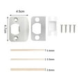 thumbnail image 5 of opvise Door Lock Strike Plate with Spacer Shim Wood Dowels Strips Stainless Steel Door Strikes Latch Restorer Kit Universal Security Striker 1pc, 5 of 7