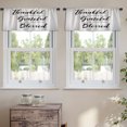 thumbnail image 2 of LALILO Kitchen Curtain Valance Lettering Thankful Rod Pocket Window Curtain 52"x 18" Set of 2, 2 of 6