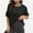 Black, variant on Women's Loose Fit Crewneck T-Shirt - Short Sleeve Casual Top, Summer Basic Tee