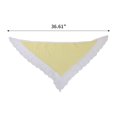 thumbnail image 3 of Unique Bargains 1 Pc French Lace Triangle Bandana Solid Color Turban Crochet Hair Scarf for Women Yellow, 3 of 5