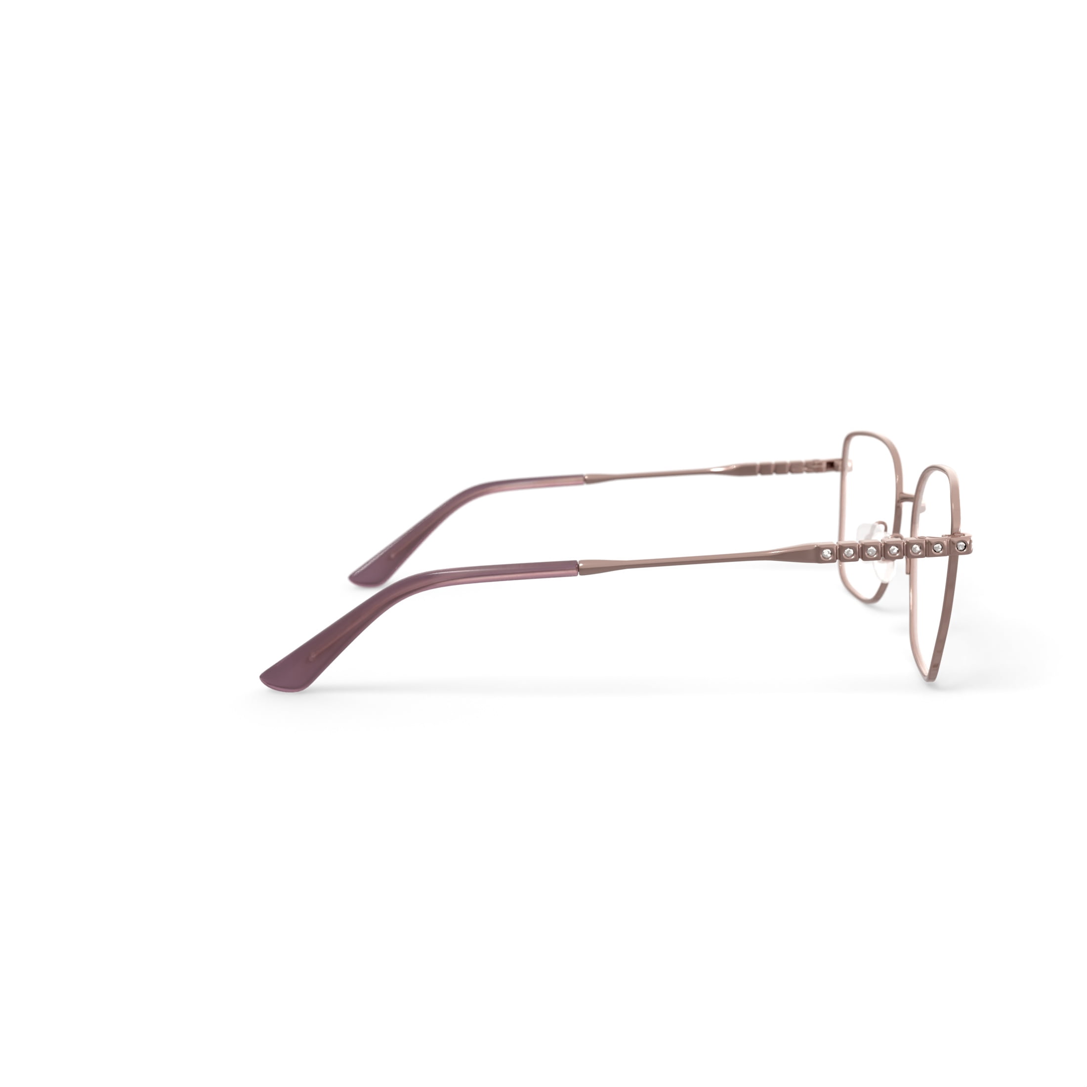 Luxe Women's WLO470 Square Prescription Eyeglasses with Case, Rose Gold