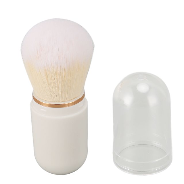 Saluaqui Brocha Retráctil Para Maquillaje En Polvo, Brocha Para Base, Brocha Portátil Para Colorete Facial Con Tapa, Brocha Para Base En Polvo De Viaje, Para Polvo Prensado,